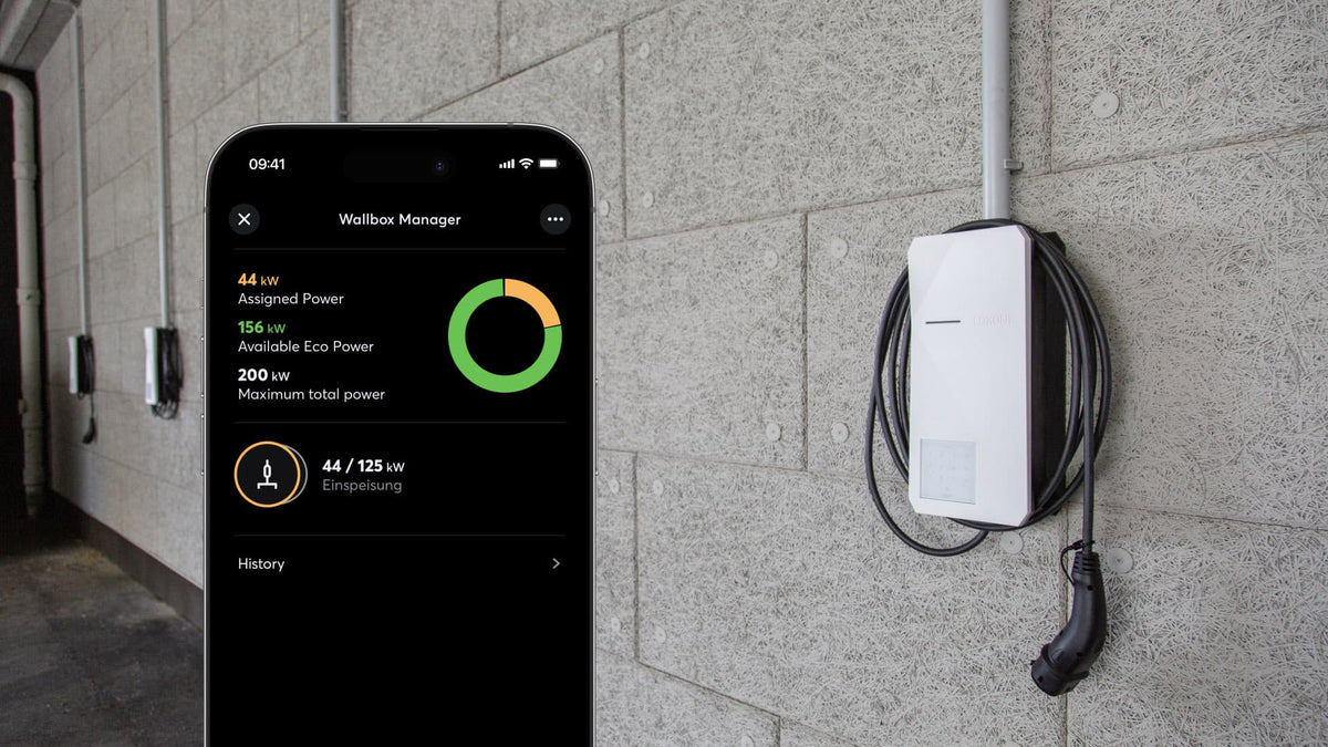 Cargador de Vehículo Eléctrico Wallbox 11kW – Carga Dinámica con Gestión de Energía LOXONE